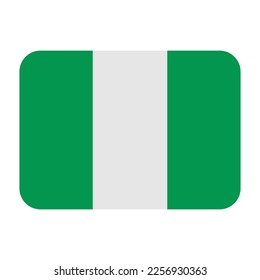 Nigeria vector flat icon. Isolated nigeria emoji illustration