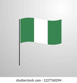 Nigeria waving Flag