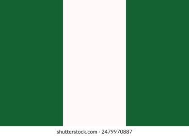 Nigeria waving flag pattern background. Realistic national flag design. Abstract vector template.