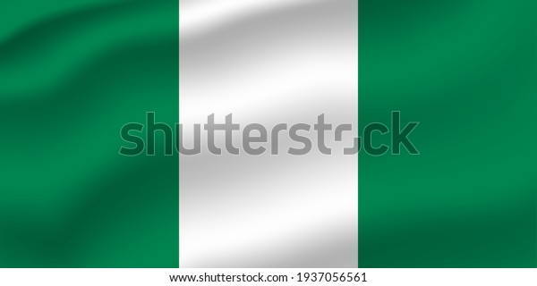 Nigeria Waving Flag Vector Editable Stock Vector (Royalty Free ...