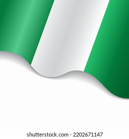 Nigerian Flag Wavy Abstract Background Vector Stock Vector (Royalty ...