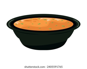 nigerian food egusi soup illustration isolated