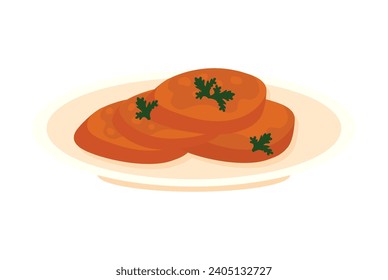 nigerian food moi moi illustration isolated