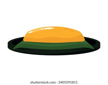 nigerian food moi moi illustration isolated