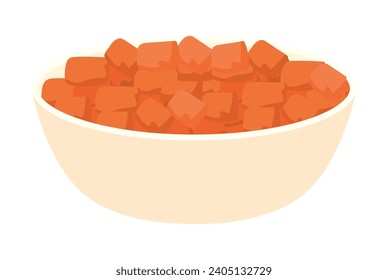 nigerian food porridge yam illustration isolated