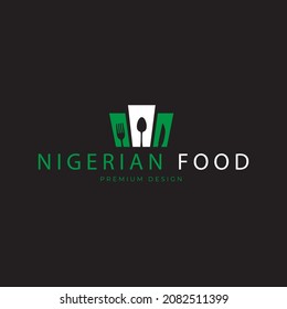 nigerian food restaurant logo vector icon symbol illustration design template