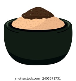 nigerian food rice and sauce illustration