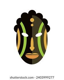nigerian mask design vector isolated