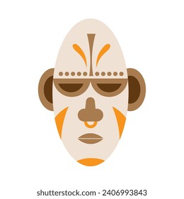 nigerian mask traditional illustration design