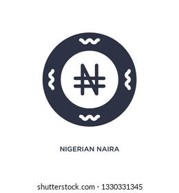 nigerian naira icon. Simple element illustration from africa concept. nigerian naira editable symbol design on white background. Can be use for web and mobile.