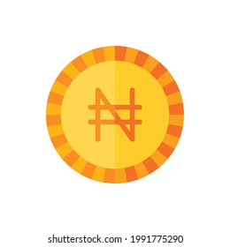 Nigerian Naira, Money, Coin Flat Icon Logo Illustration Vector Isolated. Finance and Currency Icon-Set. Suitable for Web Design, Logo, App, and Upscale Your Business.