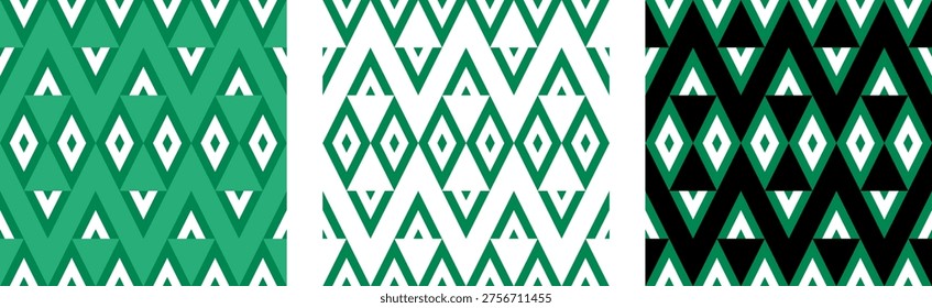 nigerian pattern set. rhombus background. vector illustration