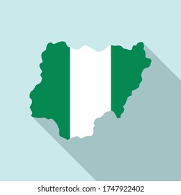 Nigerian territory icon. Flat illustration of Nigerian territory vector icon for web design
