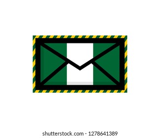 Nigerian-flag letter envelope/mail