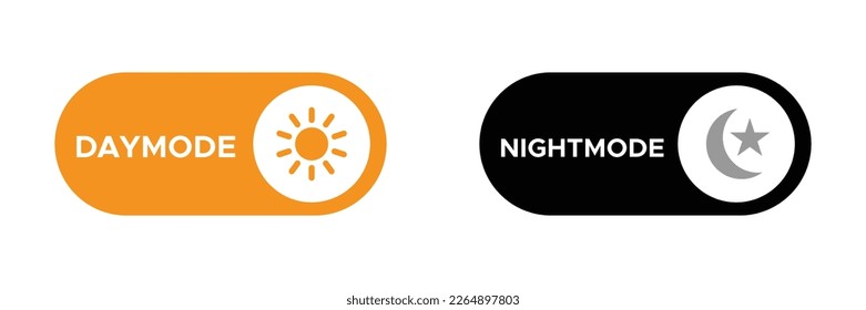 nigh mode and day mode vector illustration set 