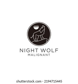 Nigh wolf logo icon vector image