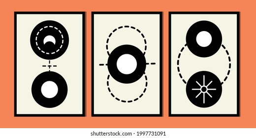 night abstract contemporary aesthetic posters, wall art decor, mid century modern minimalist print background, organic shapes, Background, Modern art vector Illustration brush painting geometric