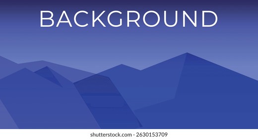 night abstract landscape with mountains and starry sky