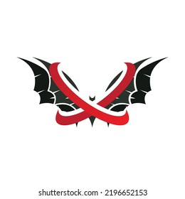 night animal halloween bat logo vector symbol