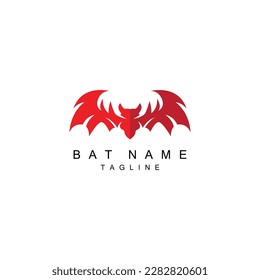 night animal halloween bat logo vector symbol