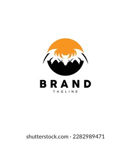 night animal halloween bat logo vector symbol