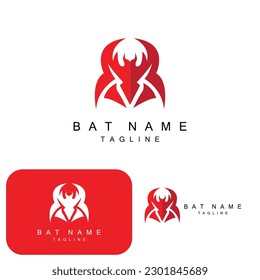 night animal halloween bat logo vector symbol