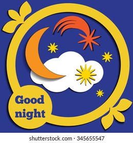 Night applique with realistic shadows.