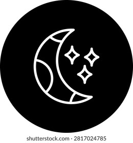 Night Art vector Icon Design Illustration