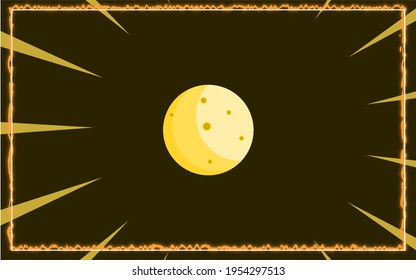 Nachtatmosphäre mit Vollmond-Symbol