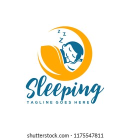 Night baby Sleep Icon Logo Design Element