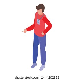 Night babysitting service person icon isometric vector. Crib night. Baby care