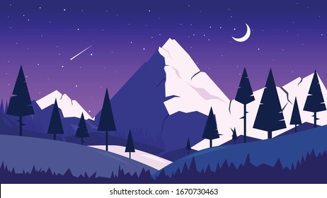 Night background design. Snow background