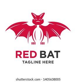 night bat animal logo design