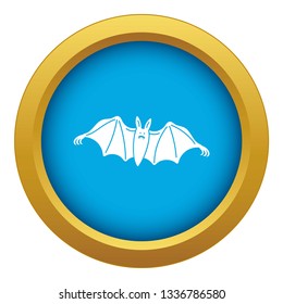 Night bat icon blue vector isolated on white background for any design