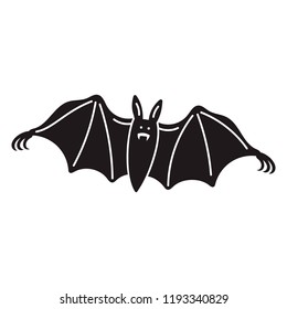 Night bat icon. Simple illustration of night bat vector icon for web design isolated on white background