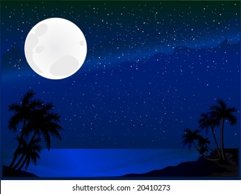 32,047 Night beach vector Images, Stock Photos & Vectors | Shutterstock