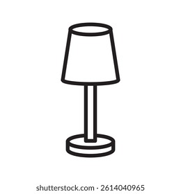 Night Bedside Lamp icon line art vector