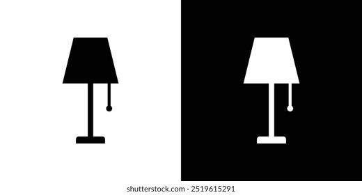 Logotipo lineal del icono de la lámpara de noche aislado