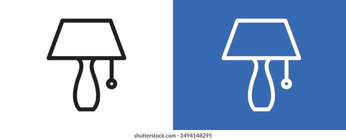 Night Bedside Lamp logo sign set vector outline