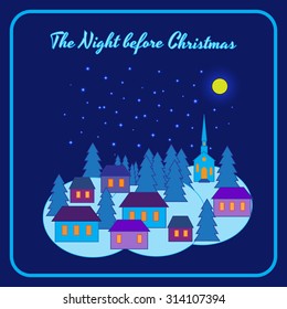 The night before Christmas. Vector illustration