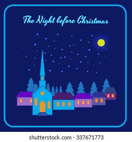 The night before Christmas. Vector illustration