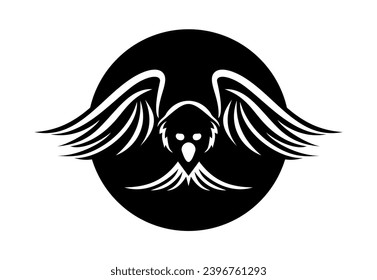  night bird idea vector logo design