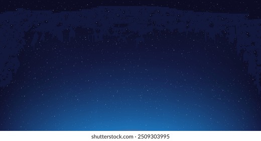 Night blue light stars on sky space background vector illustration.