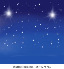 night blue sky with star