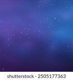 Night blue starry sky, purple galaxy background. Realistic starry sky with gradient. Milky way with shining stars. Night sky with light effect.