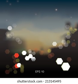 Night bokeh background