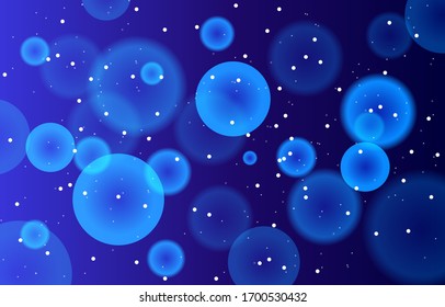 Antecedentes del bokeh nocturno. Papel tapiz de efecto luminoso suave. Borrador del fondo abstracto. Brillante efecto de luz bokeh. Ilustración vectorial.