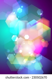 Night bokeh lights design. Eps10.