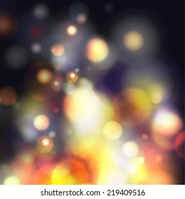 night bokeh  vector abstract background unusual illustration