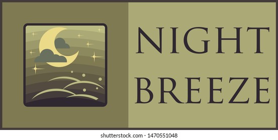 ￼logo night breeze. the moon, the clouds and the sea